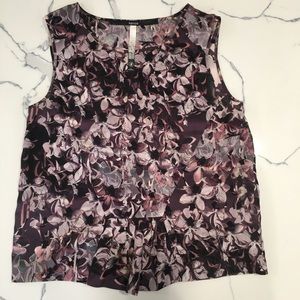 Kensie floral tailored sleeveless shirt